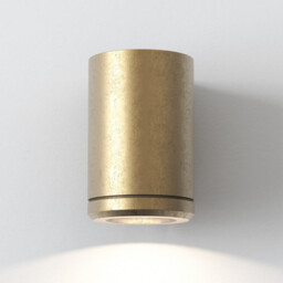 Jura Single Outdoor Coastal Wall Downlight Solid Brass IP44, GU10 - thumbnail 2