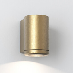 Jura Single Outdoor Coastal Wall Downlight Solid Brass IP44, GU10 - thumbnail 1