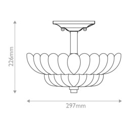 Quoizel Whitecap Ceiling Light Traditional Tinted Amber Glass, Mottled Cocoa Brown 3x E14 - thumbnail 3