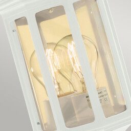 Malaga Mini 1 Light Outdoor Wall Half Lantern Light White IP44, E27 - thumbnail 3