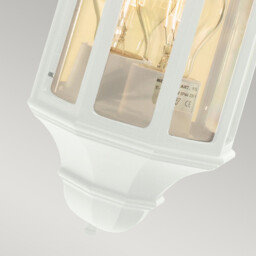 Malaga Mini 1 Light Outdoor Wall Half Lantern Light White IP44, E27 - thumbnail 5