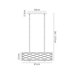 Milton Rectangle Ceiling Pendant, Convertible To Semi Flush 5 Light E14 Aged Gold, Cream Fabric Shade - thumbnail 2