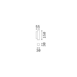 Look 15cm Square Up & Down Wall Lamp White 2x LED 900lm 3000K - thumbnail 2
