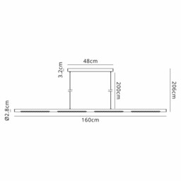 Meca Linear Pendant, 35W LED, 4000K, 2850lm, White, 3yrs Warranty - thumbnail 3