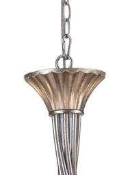 Paola Ceiling Pendant 95cm Round, 8 x E14 (Max 40W), Silver Painting, Black Shades - thumbnail 5