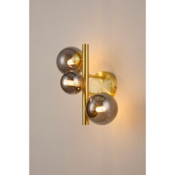 Marshall Wall Lamp, 3 Light G9, Satin Gold, Smoke Plated Glass - thumbnail 3
