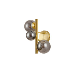 Marshall Wall Lamp, 3 Light G9, Satin Gold, Smoke Plated Glass - thumbnail 5