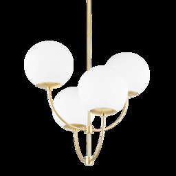Carrie 4 Light Chandelier Aged Brass