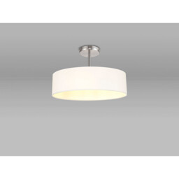 Baymont Polished Chrome 5 Light E27 Drop Flush, With 45cm x 15cm Faux Silk Shade, White - thumbnail 2