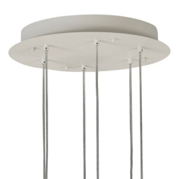 Galaxia Pendant Square, 6 Light E27, White / Grey / Red Cement, White Base & Cable - thumbnail 3