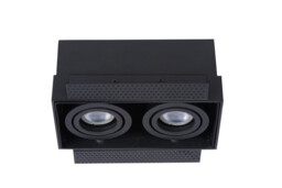 Trimless Modern Twin Recessed Downlight - 2xGU10 - Black - thumbnail 2