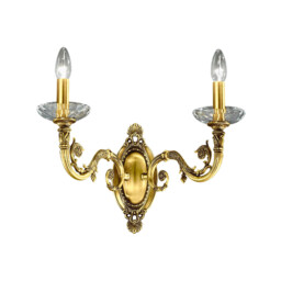 Contarini Candle Wall Lamp 2 Light French Gold