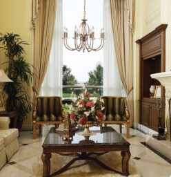 Aegean 8 Light Chandelier Aged Brass Finish, E14 - thumbnail 2