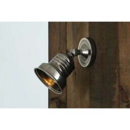 Sucre Antique Industrial Spot Light, Antique Silver