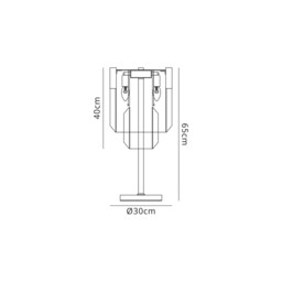 Poland Table Lamp 3 Light E14, Polished Nickel, Clear Glass - thumbnail 2