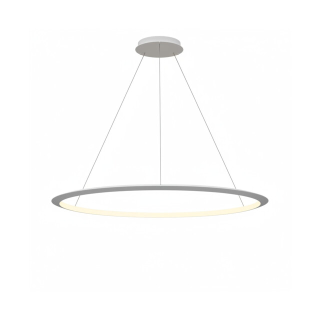 Circular Inward 121cm Integrated LED Pendant Ceiling Light White 72W 4000K Dali Dimmming - image 1
