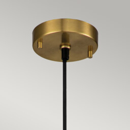 Etoile Dome Pendant Ceiling Light, Aged Brass and Gold Leaf - thumbnail 2