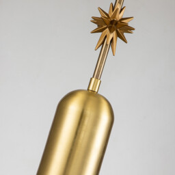 Etoile Dome Pendant Ceiling Light, Aged Brass and Gold Leaf - thumbnail 5