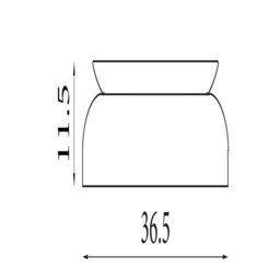 Kendal 2 Light Flush Light, Black & Gold Metal with Frosted Diffuser - thumbnail 5