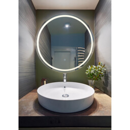Rivas 75cm Illuminated Bathroom Mirror LED Dimmable 4000K Touch Dimmer - thumbnail 5