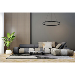 Riumar Ring Pendant 92cm 60W+20W LED, 3 Way Relay, 3000K, 5800lm, Black, 3yrs Warranty - thumbnail 3