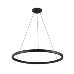 Riumar Ring Pendant 92cm 60W+20W LED, 3 Way Relay, 3000K, 5800lm, Black, 3yrs Warranty - thumbnail 1