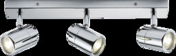 GU10 Triple Bar Spotlight - Chrome 230V IP44 20W - thumbnail 1