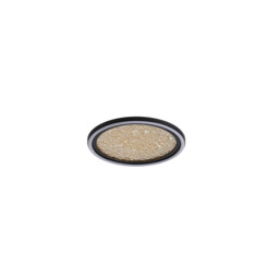 Luna LED Flush Light, Sand Black Metal & Gold Plastic Diffuser - thumbnail 2