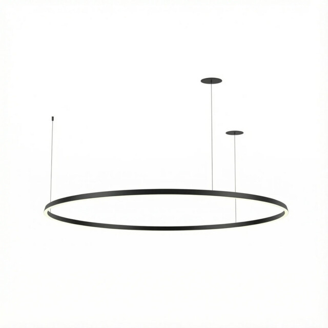 Circular Downward Recessed 206cm Home Black LED 108W 4000K 0-10V Dimming - image 1