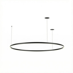 Circular Downward Recessed 206cm Home Black LED 108W 4000K 0-10V Dimming