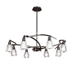 Amel Telescopic 8 Light L1/SGU10, Black Chrome - thumbnail 1