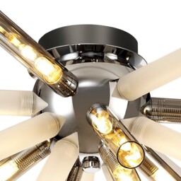 Dansville Semi-Flush 8 Light G9, Smoked & Frosted, Polished Chrome - thumbnail 5