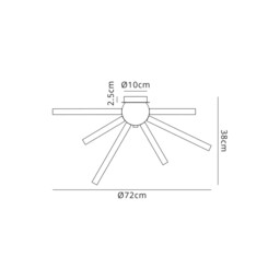 Dansville Semi-Flush 8 Light G9, Smoked & Frosted, Polished Chrome - thumbnail 2