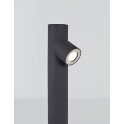 Ramo Outdoor Bollard Dark Grey Aluminium Glass LED GU10 1x7W IP65 - thumbnail 5