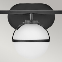 Hinkley Hollis Bathroom Wall Lamp Black, IP44 - thumbnail 3