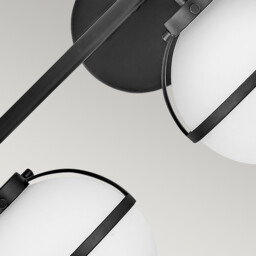 Hinkley Hollis Bathroom Wall Lamp Black, IP44 - thumbnail 5
