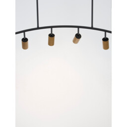 Pogno 4 Light Bar Pendant Ceiling Light Black, Gold Aluminium LED GU10 4x10W - thumbnail 5