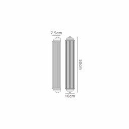 Fairport 2 Light Glass Rod Wall, E14, IP44, Polished Nickel/Clear Glass Rods - thumbnail 2