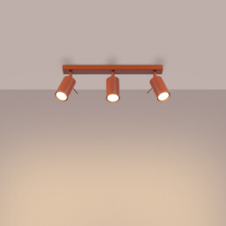 Ring Modern Spotlight Bar 3 Light Red Ochra - thumbnail 3