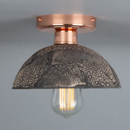 Kauri Ceiling Light Black Clay, Polished Copper - thumbnail 1