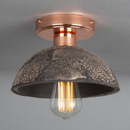 Kauri Ceiling Light Black Clay, Polished Copper - thumbnail 2