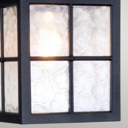 Winchester 1 Light Outdoor Ceiling Chain Lantern Black IP43, E27 - thumbnail 3