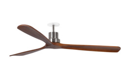 Lantau Recessed 132cm Ceiling Fan Matt Nickel, Walnut Blades - thumbnail 1