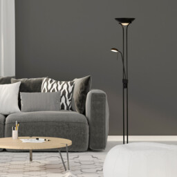 LED Mother & Child Floor Lamp Matt Black 3000K - thumbnail 2