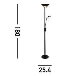 LED Mother & Child Floor Lamp Matt Black 3000K - thumbnail 5
