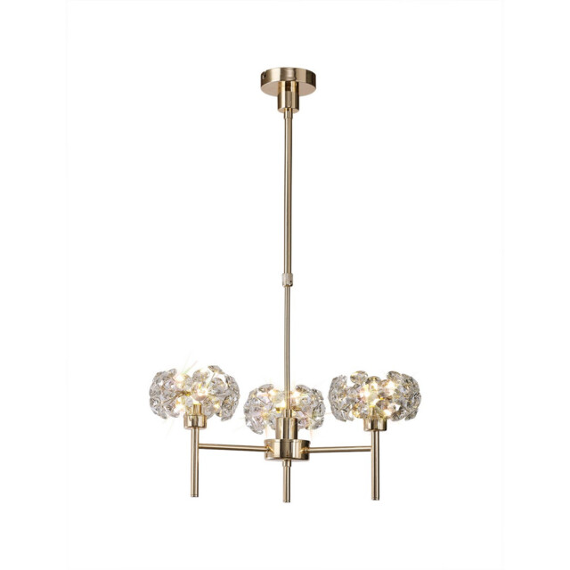 Salisbury 3 Light G9 Telescopic Light With French Gold And Crystal Shade - image 1