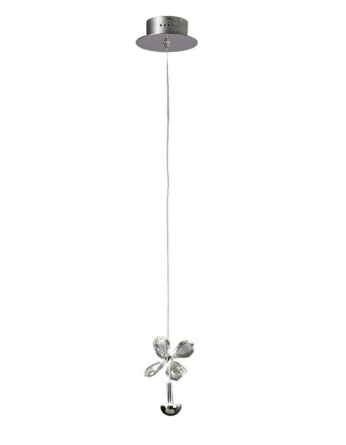 Aviva Ceiling Pendant 1 Light 4000K LED Polished Chrome, Crystal - image 1
