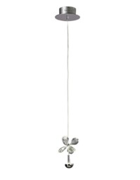 Aviva Ceiling Pendant 1 Light 4000K LED Polished Chrome, Crystal