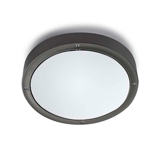 Basic Outdoor Simple Flush Urban Grey, Opal IP65 E27