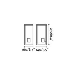 Nala 1 Light Outdoor Wall Lantern Dark Grey IP54, E27 - thumbnail 2